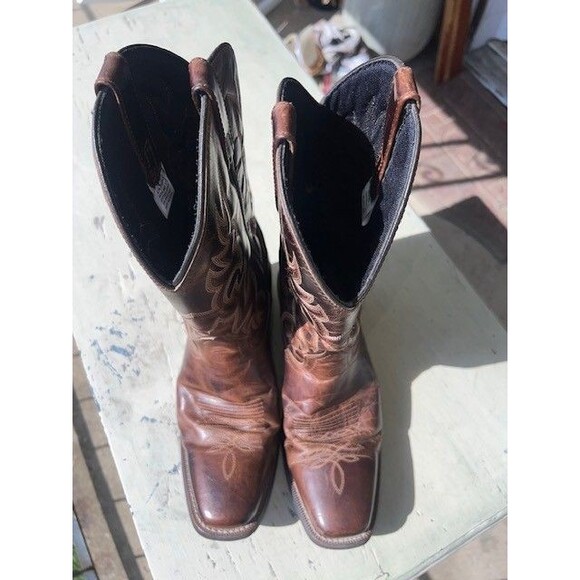 Laredo Breakout Mn’s Sz 9D Western Cowboy Boots Distressed Leather Square Toe main image 5
